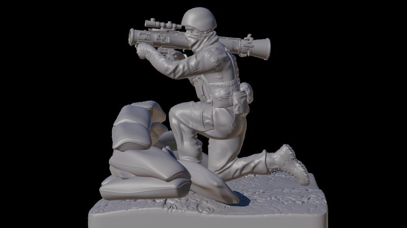 Soldier with grenade launcher