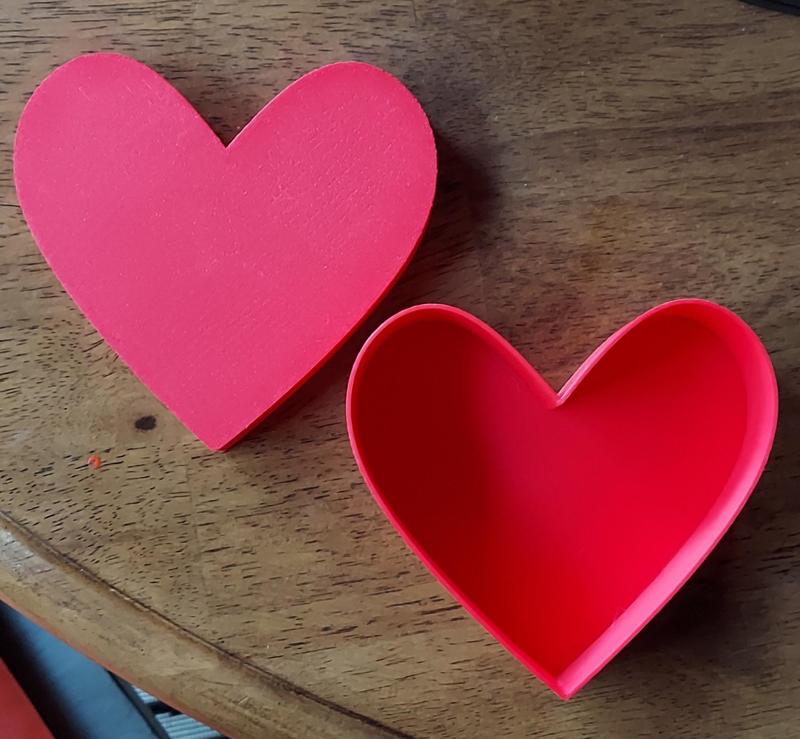 Heart shaped box with fuzzy outer wall