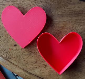 Heart shaped box with fuzzy outer wall