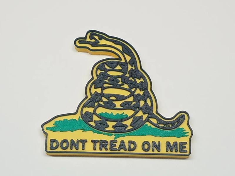Gadsden Flag Magnet - Dont Tread On Me Snake - No AMS