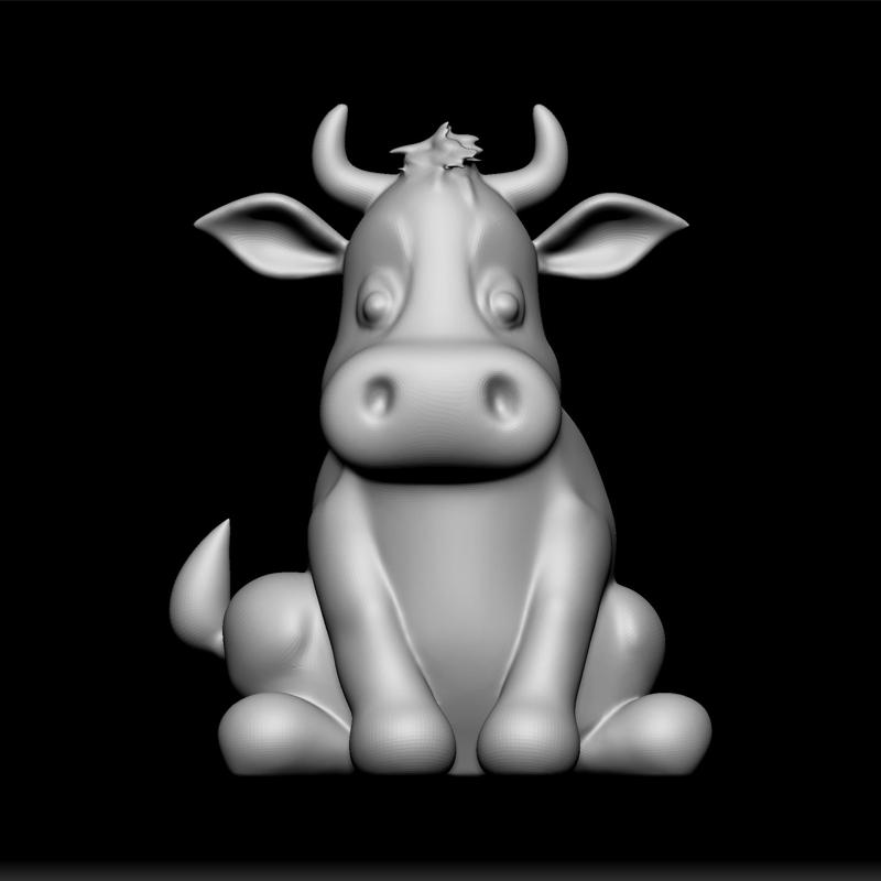 Cow - Toon Cow - decorative cow - sitting cow - decoration Cow - toy cow