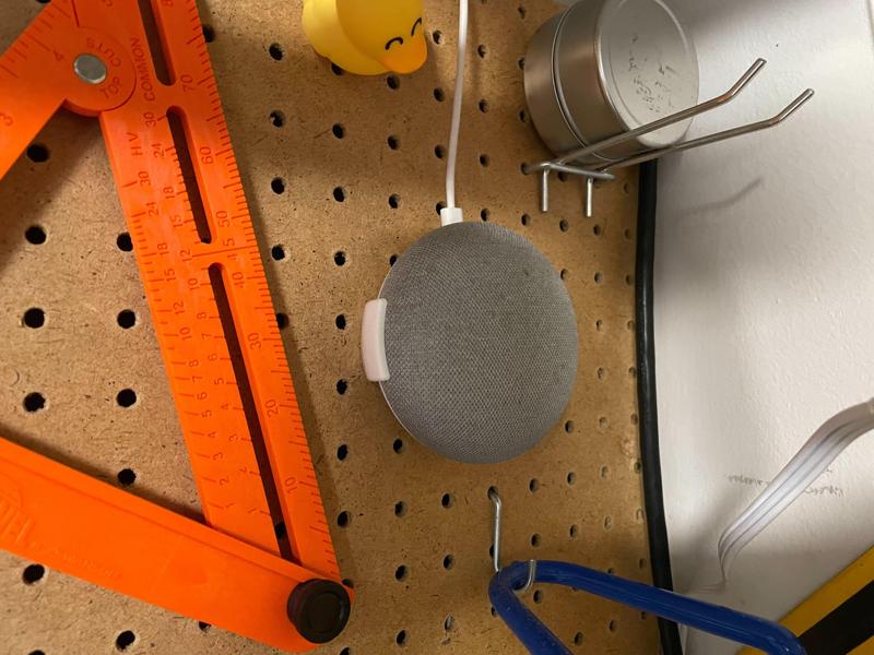 Google Home Mini Pegboard Mount
