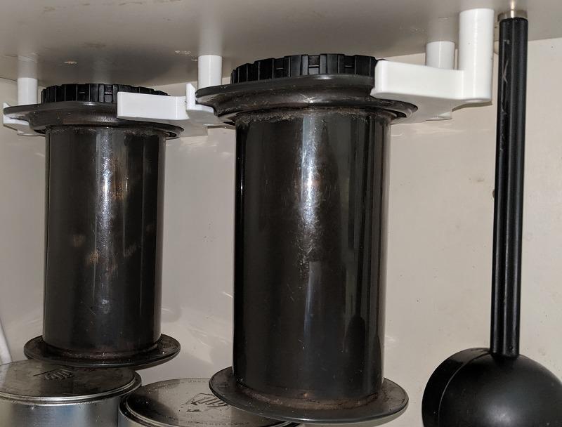 Aeropress Under-shelf storage bracket