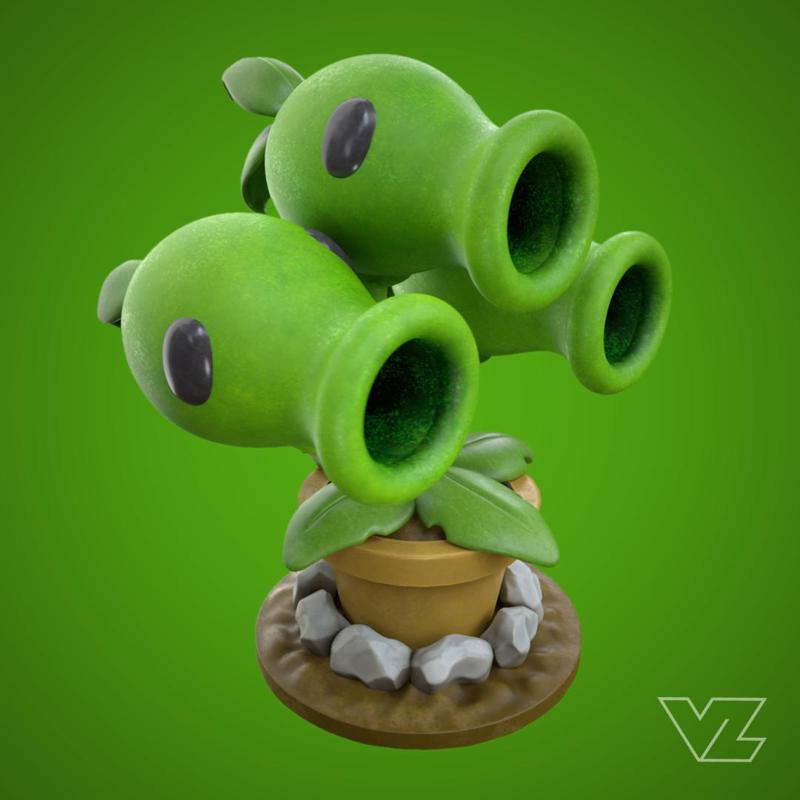 Threepeater - Plants vs Zombies