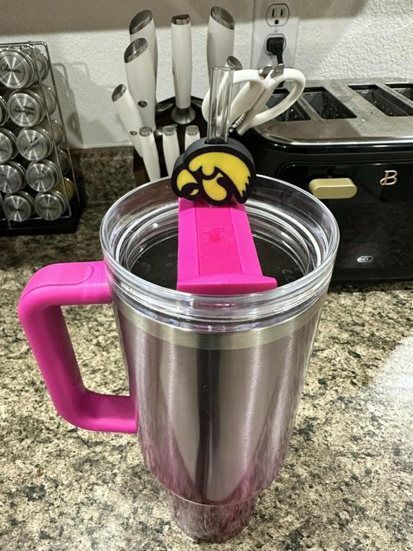 Iowa Hawkeyes Straw Topper (Stanley and Standard Sizes)