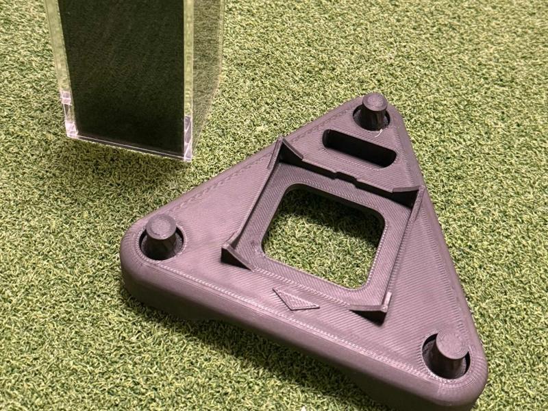 Square golf launch monitor base