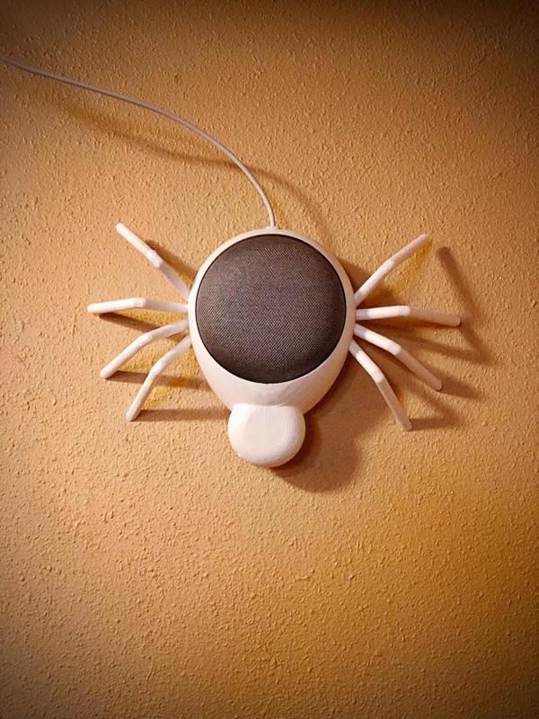 Friendly spider Google home mini holder
