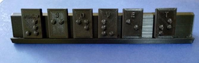 E3D+VET exercise: Braile Alphabet (Scrabble version)
