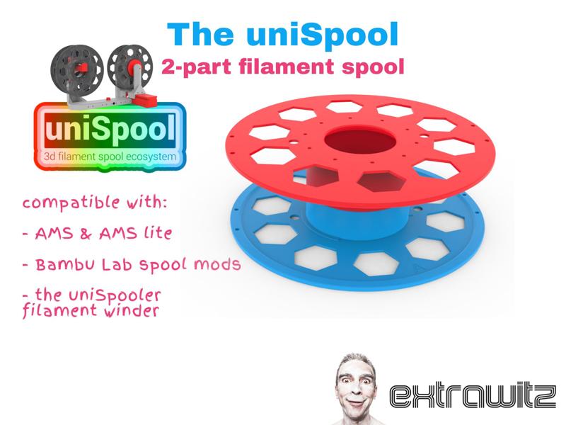 uniSpool filament spool (Bambu Lab spool compatible)