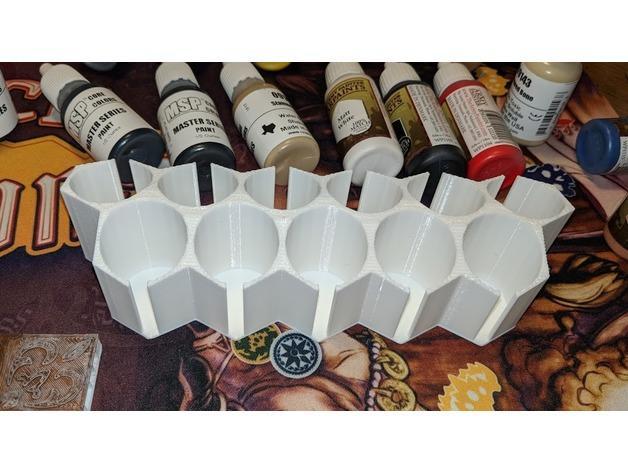 Hexagonal Paint Bottle Holder