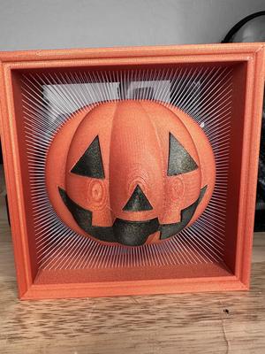 Jack O Lantern - String Tensegrity Shadow Box