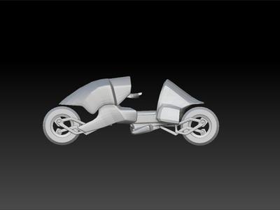 Sci-fi motorcycle - future motorcycle - space motorcycle