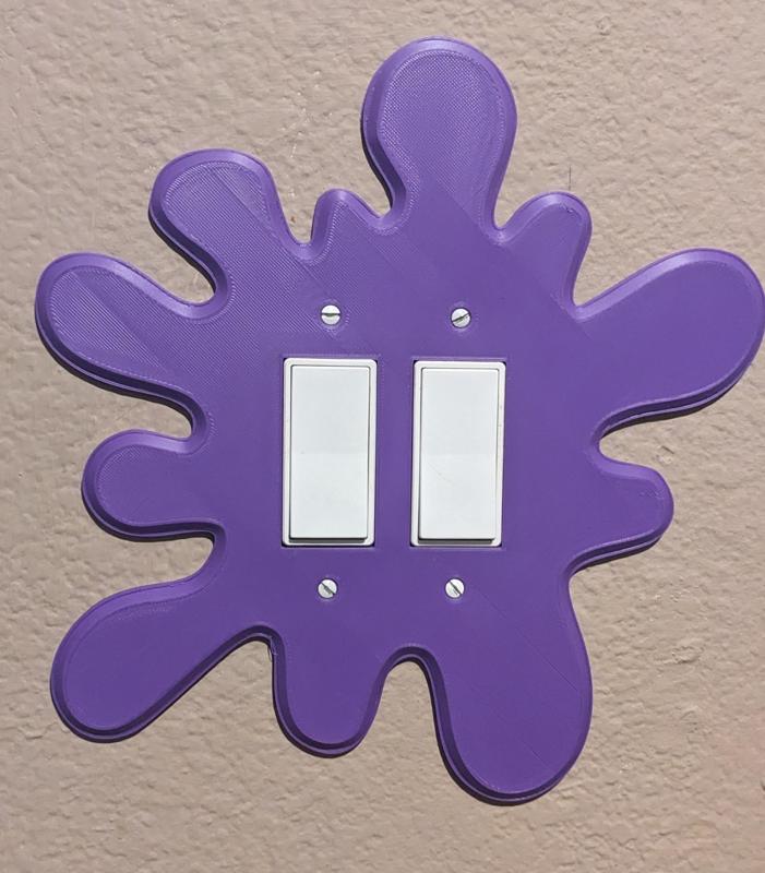 Slime splat dual wall light switch plate