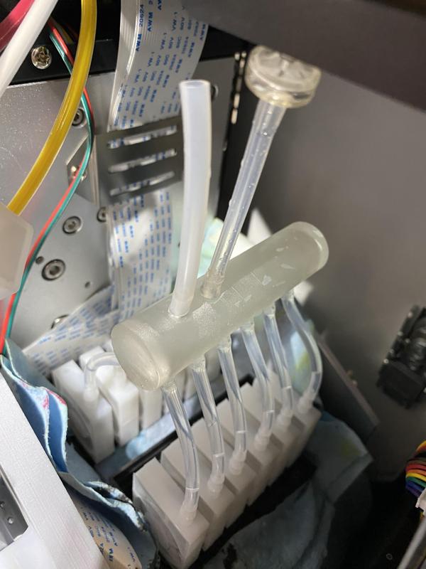 Print head flushing tank for XP600 dual head printer