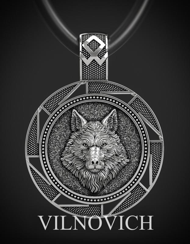 WHITE WOLF PENDANT Printable Model 3D print model