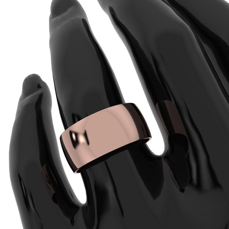 Printable jewelry comfort WEDDING ring 9mm STL 7 US sizes