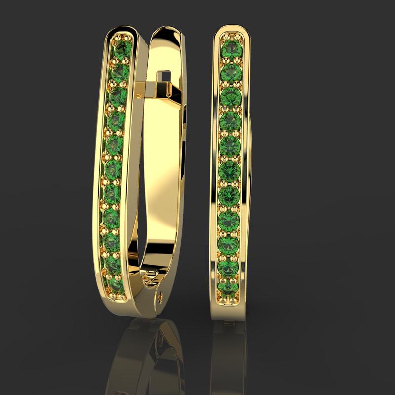 Jewelry earrings with stones 015ct Printable STL