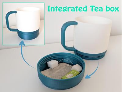 Porcelain cup with tea compartment