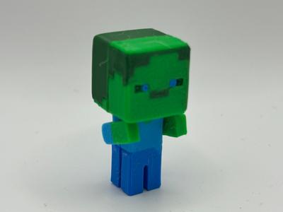 Minecraft Zombie mini figure [No glue / Click system]