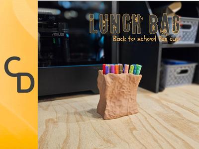 Cute Paper bag pen cup
