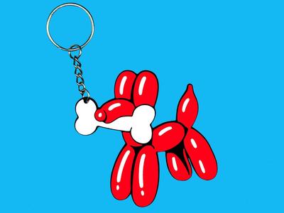 Balloon Dog Keychain