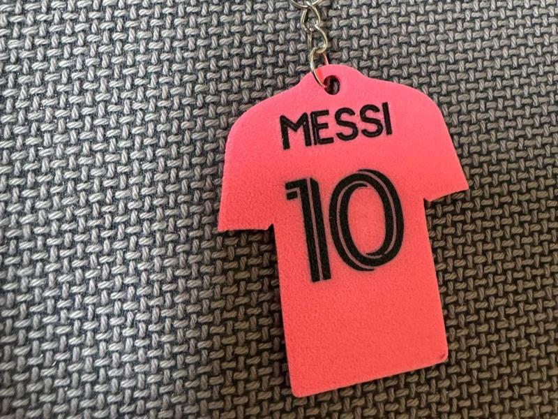 Lionel Messi Inter Miami Jersey Keychain