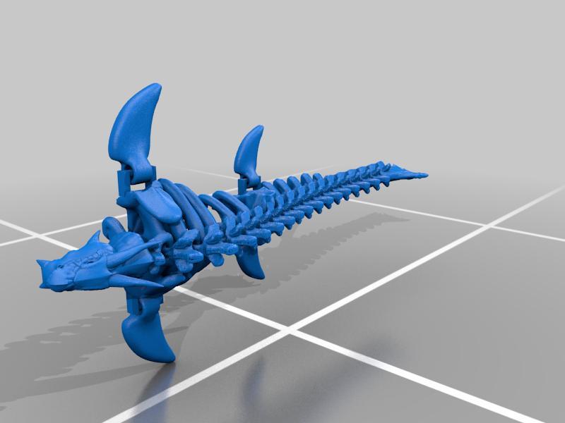 Articulated Skeletal Mosasaurs (Print in Place)