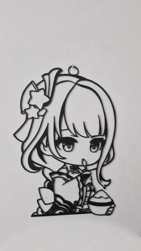 Chibi Raiden Shogun Wall Decoration   