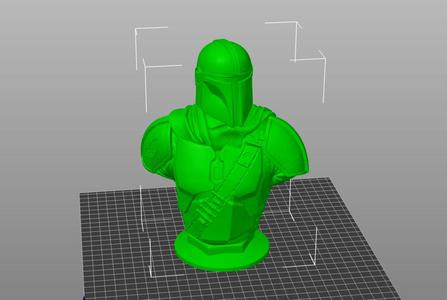 Mandalorian Bust simplified base - Support Free and No infill