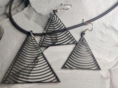 GeoWaves – Triangle Statement Earrings