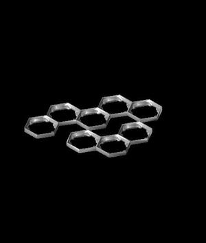 Hextraction cut for 220x220 bed - 5 and 3 hexagons.3mf