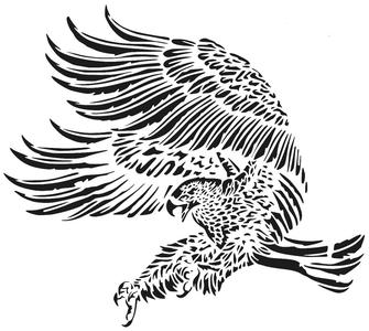 Falcon stencil