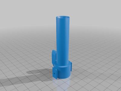 Powder through die and funnel