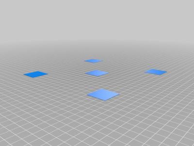 Bed Leveling Print - 5 Squares
