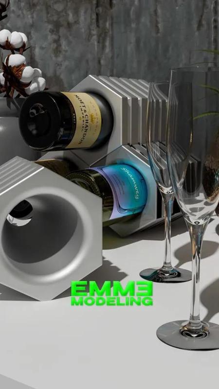 Geometric Bottle Holder   