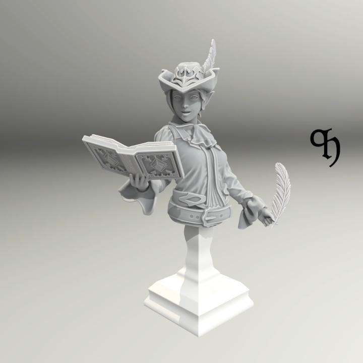 Fantasy Elf Bard Bust