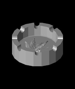 Hash leaf ashtray H009273 file stl free download 3D Model for CNC and 3d printer.stl