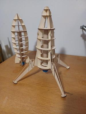 Martian Rebel Model rocket Laser Engraved 