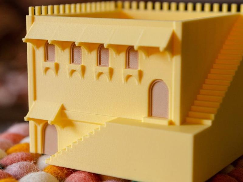 Mini Middle Eastern Villa Planter - windows and doors