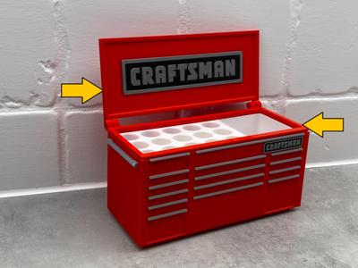 Lid for Craftsman inspired Desk Toolbox Pen Holder