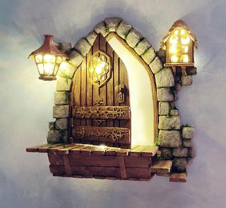 Medieval door - light