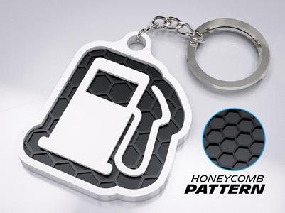 Low Fuel Dashboard Icon Keychain