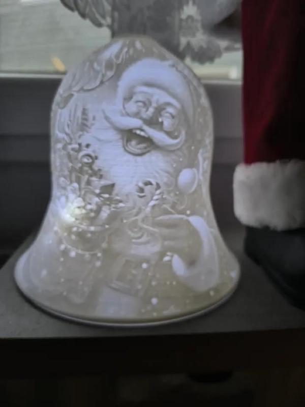 Lithophane Glocke Lachender Santa   