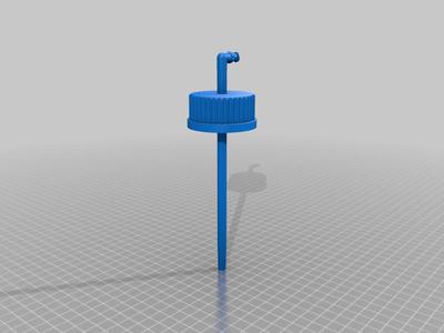 GL45 lid Lab bottles with female Leur connection