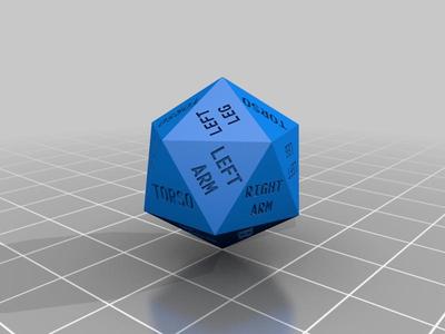 TTRPG Hit location Dice