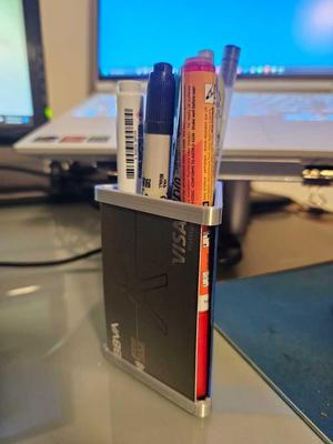 Old Card Pencil Holder