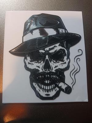 smoking skull