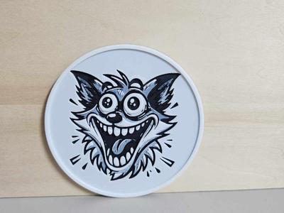 Hueforge - Coaster - Funny Fox