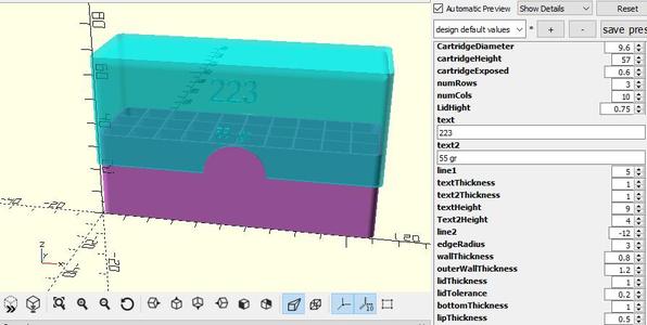 Parametric ammo box