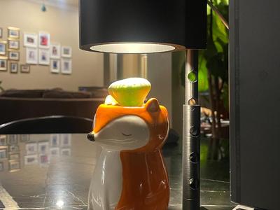 adjustable card board spool lamp